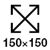 150x150 mm